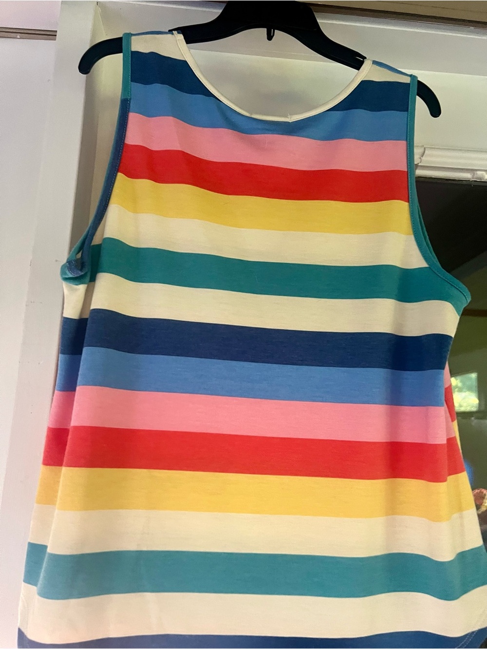 Bombón Women’s Rainbow Stripe Tank Top - Multicolor - Picture 4 of 8